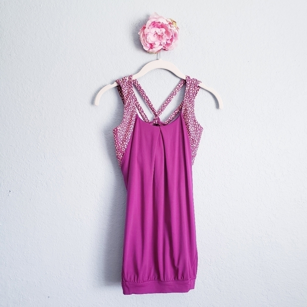 Lululemon Nouveau Limits Purple Tank in Miss Mosiac